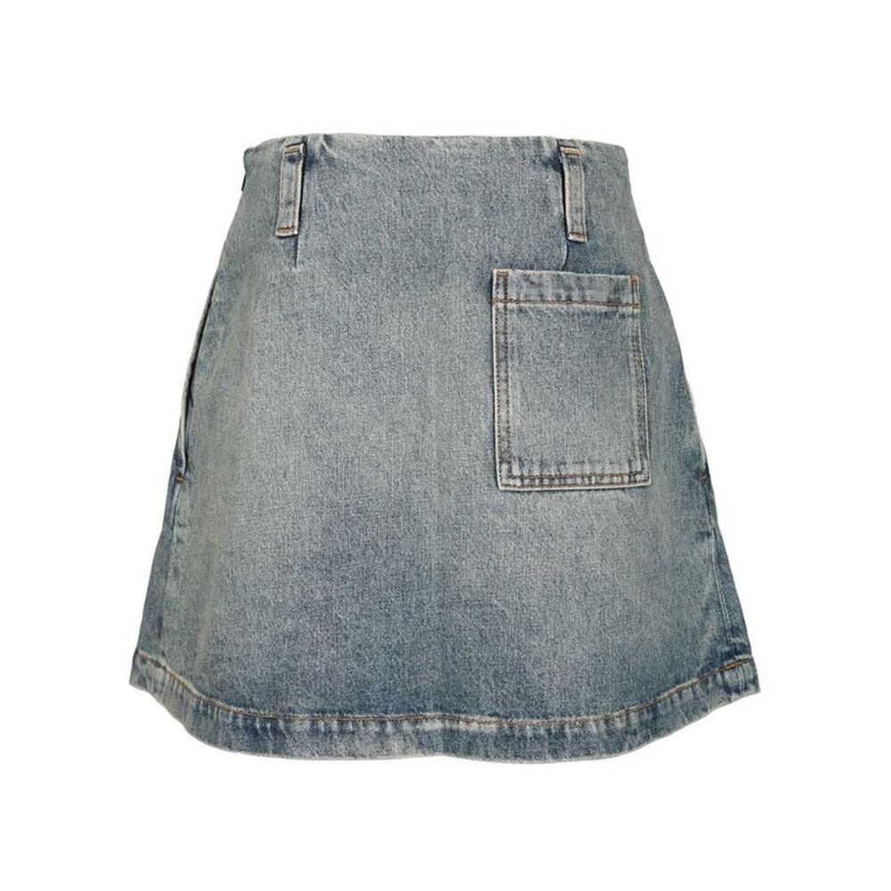 Loewe Women Washed Denim Mini Skirt - Picture 2 of 5